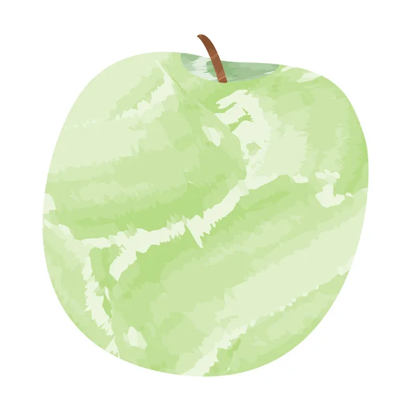 Manzana aislada de color — Archivo Imágenes Vectoriales