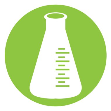 İzole beyaz erlenmeyer