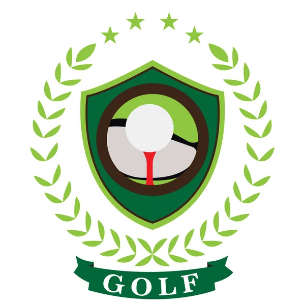 İzole golf amblemi — Stok Vektör