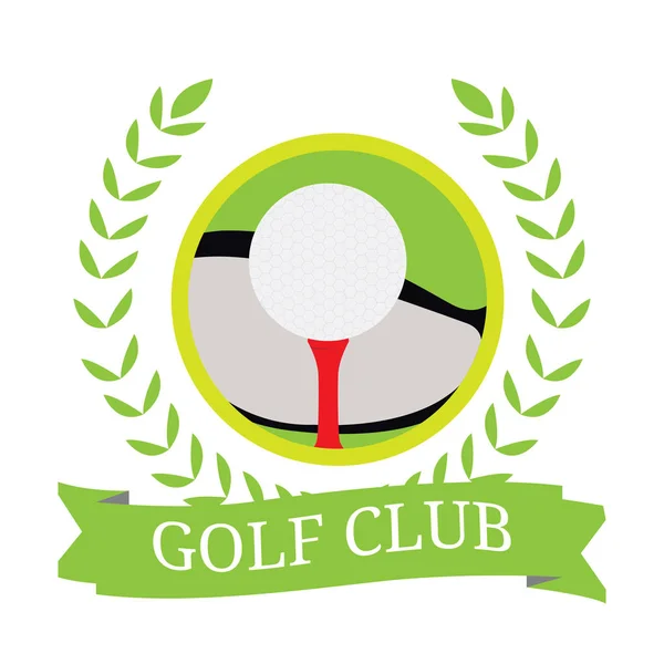 Emblema de golf aislado — Archivo Imágenes Vectoriales