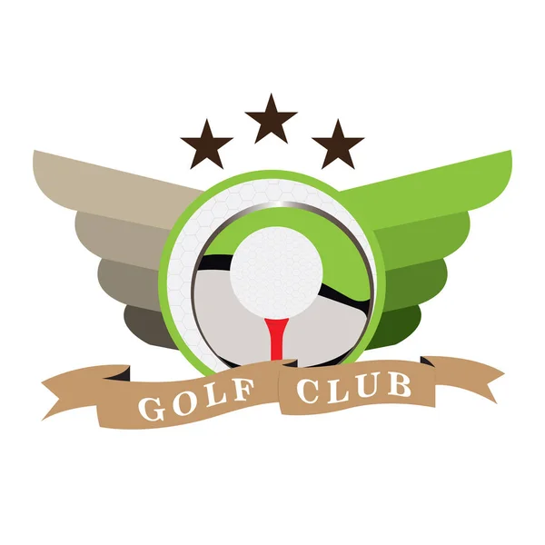 Emblème de golf isolé — Image vectorielle