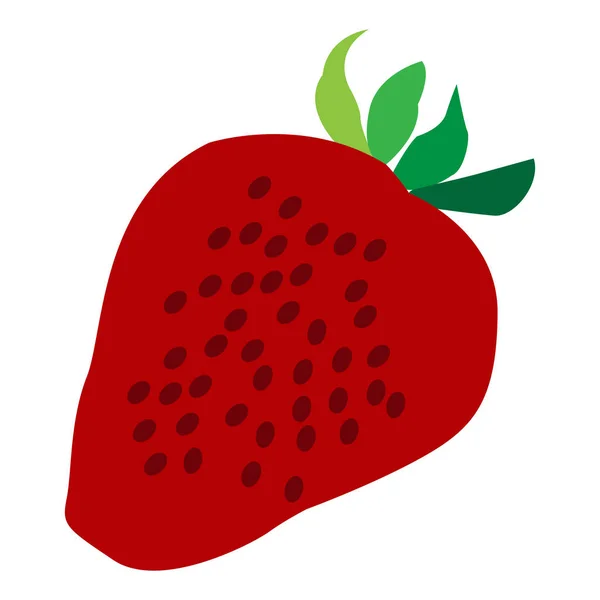 Fruta de fresa aislada — Vector de stock