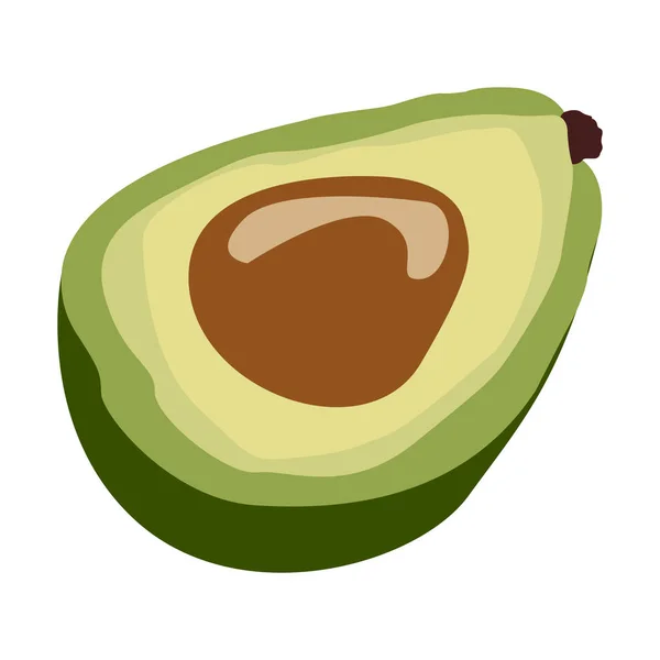 Geïsoleerde avocado knippen — Stockvector