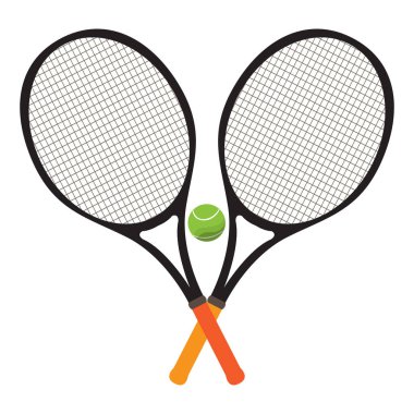 İzole tenis raketleri