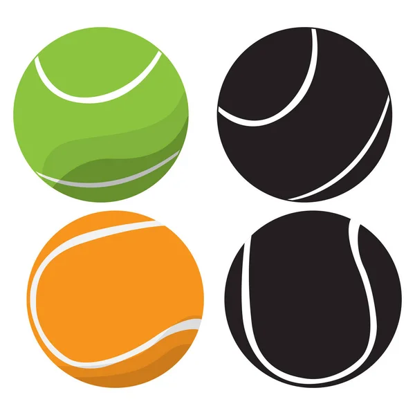 Satz Tennisball — Stockvektor