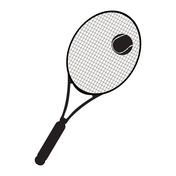 Isolerade tennisracket — Stock vektor