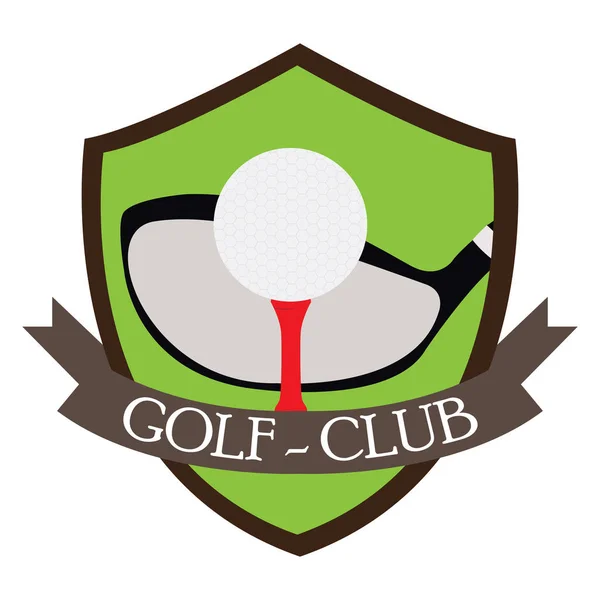 Emblema de golf aislado — Archivo Imágenes Vectoriales