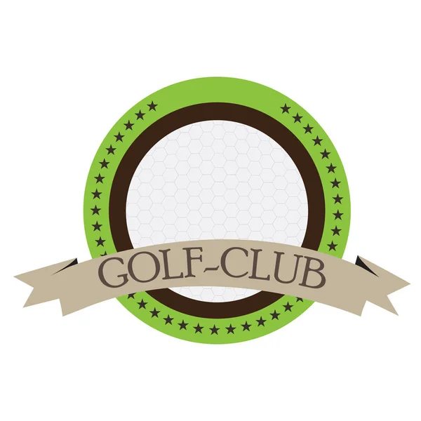 Emblème de golf isolé — Image vectorielle