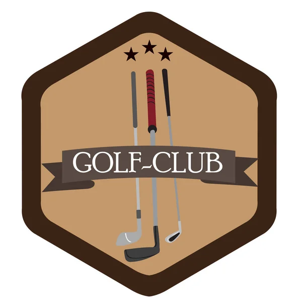 Emblema golf isolato — Vettoriale Stock