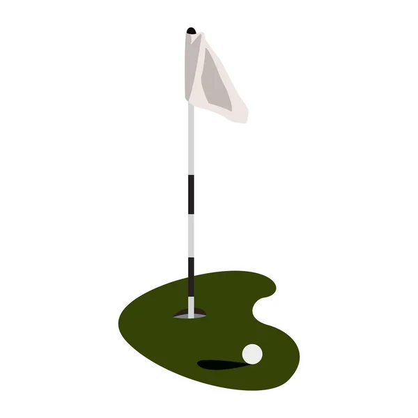 Furo de golfe isolado — Vetor de Stock