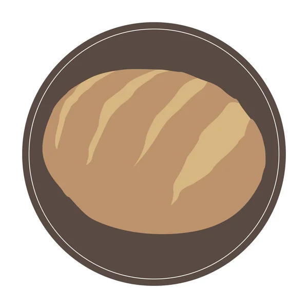 Изолированная икона хлеба — стоковый вектор
