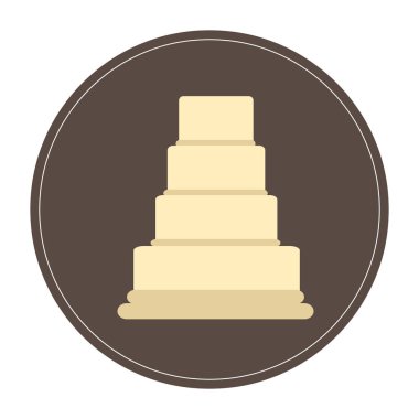 İzole edilmiş pasta simgesi