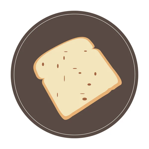 Ikona izolovaného chleba — Stockový vektor
