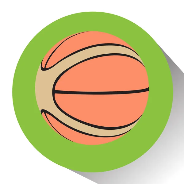 孤立したバスケットボールボール — ストックベクタ