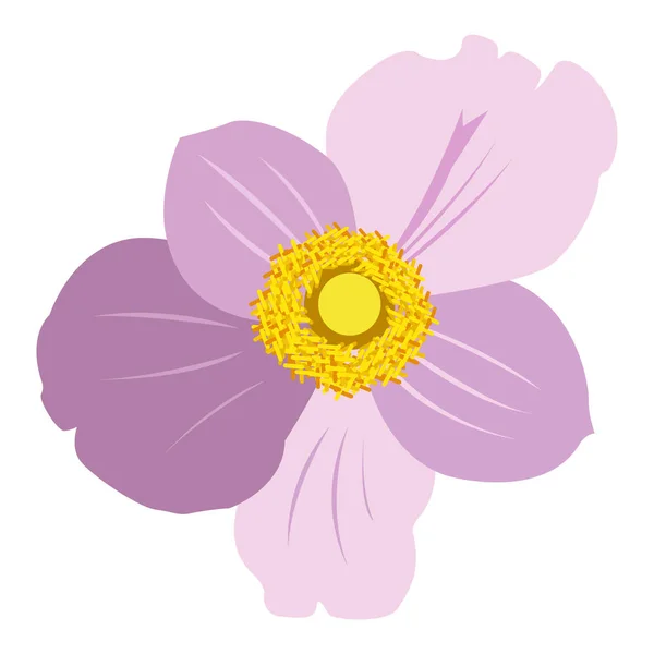 Flor de color aislado — Vector de stock