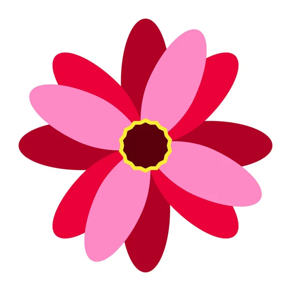 Flor de color aislado — Vector de stock