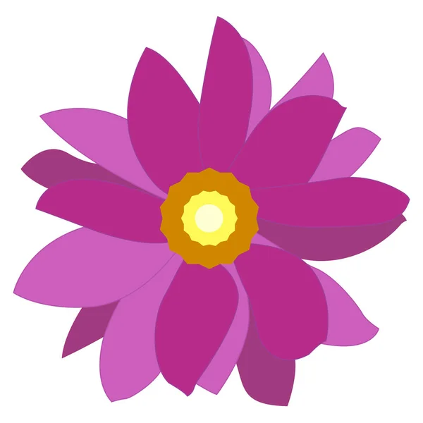 Flor de color aislado — Vector de stock