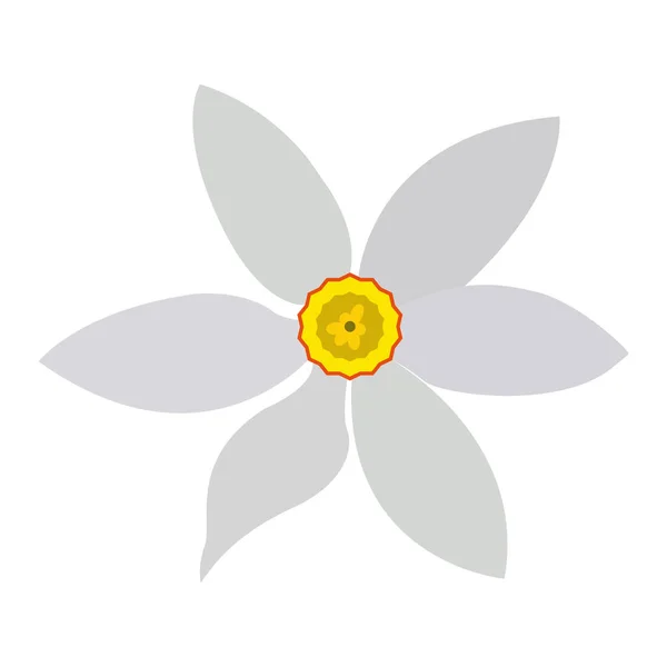 Flor de color aislado — Vector de stock