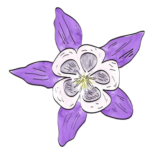 Изолированный винтажный цветок — стоковый вектор