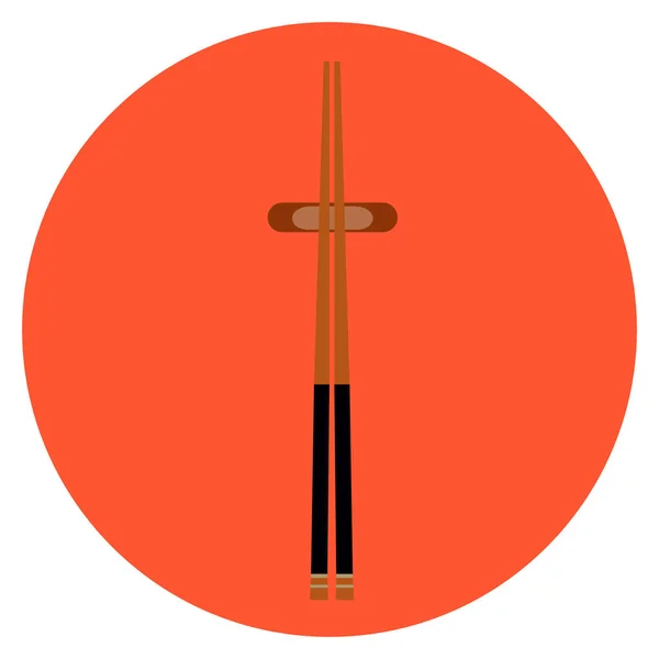 Isolated wooden chopsticks — Stock Vector