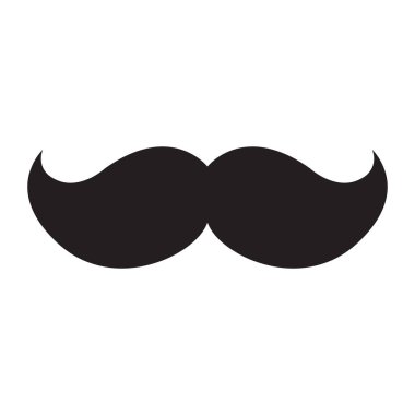 İzole bıyık simgesi