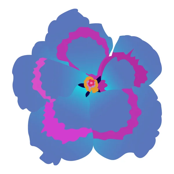 İzole renkli çiçek — Stok Vektör