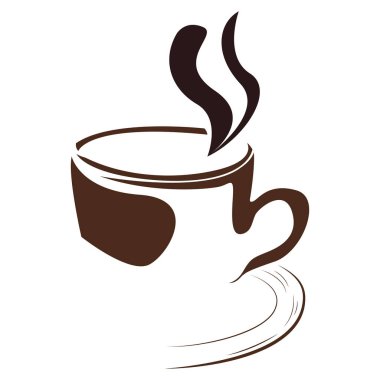 İzole kahve kupa logosu