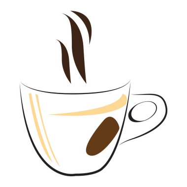 İzole kahve kupa logosu