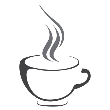 İzole kahve kupa logosu