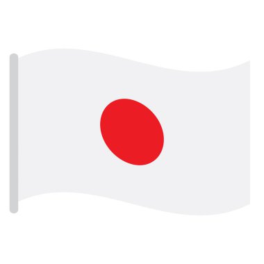 İzole Japon bayrağı