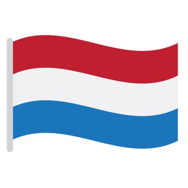 İzole Hollanda bayrağı