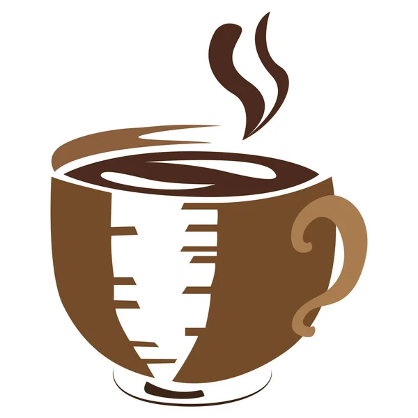Vereinzelte Kaffeetasse Logo — Stockvektor