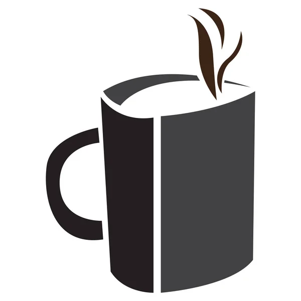 Na białym tle kawy kubek logo — Wektor stockowy