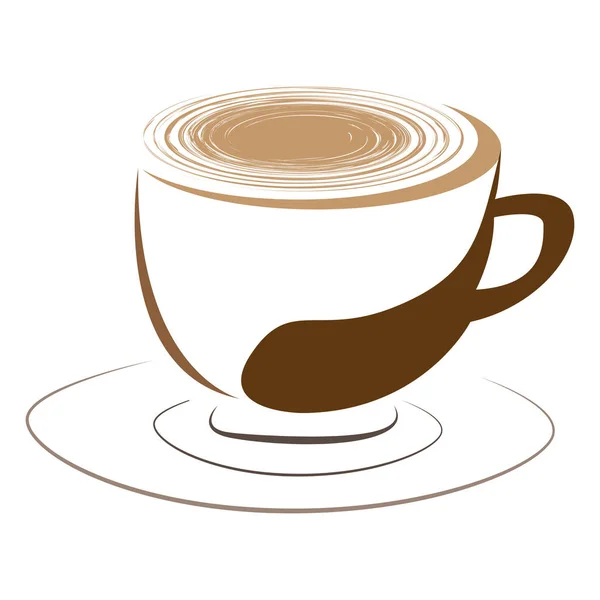 Logo taza de café aislado — Archivo Imágenes Vectoriales