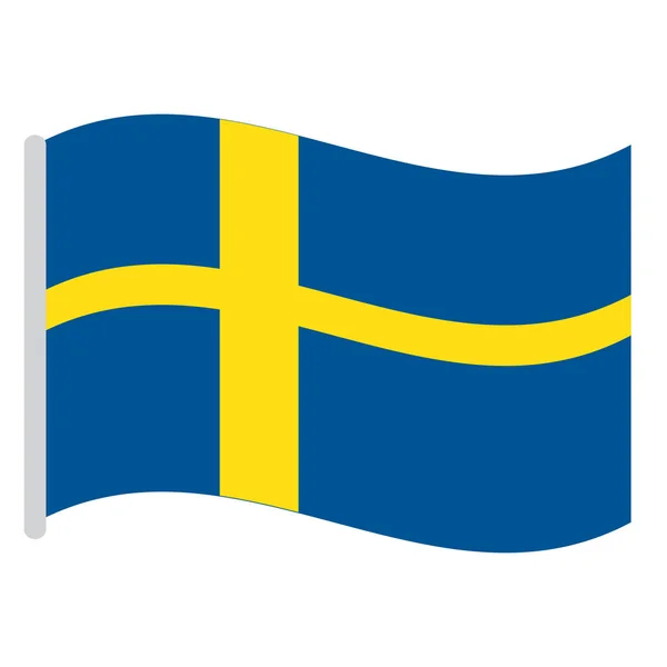 Isolated Swedish flag — Stock Vector