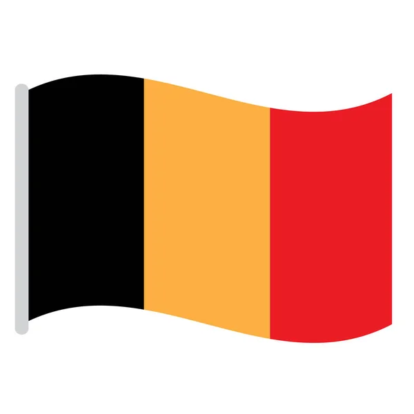 Bendera Belgia terisolasi - Stok Vektor