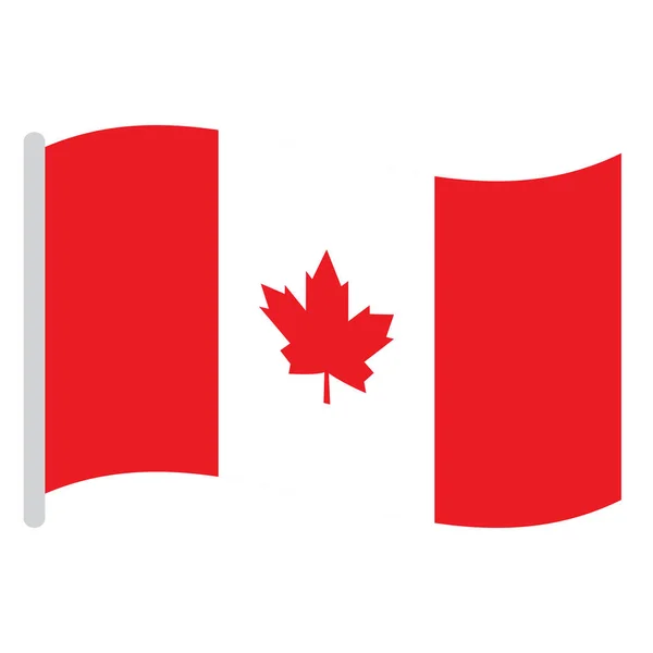Geïsoleerde Canadese vlag — Stockvector