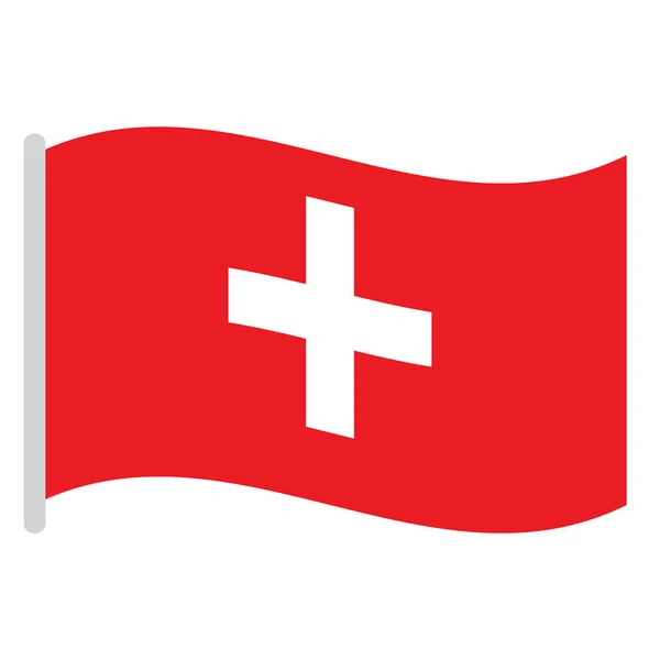 Drapeau suisse isolé — Image vectorielle