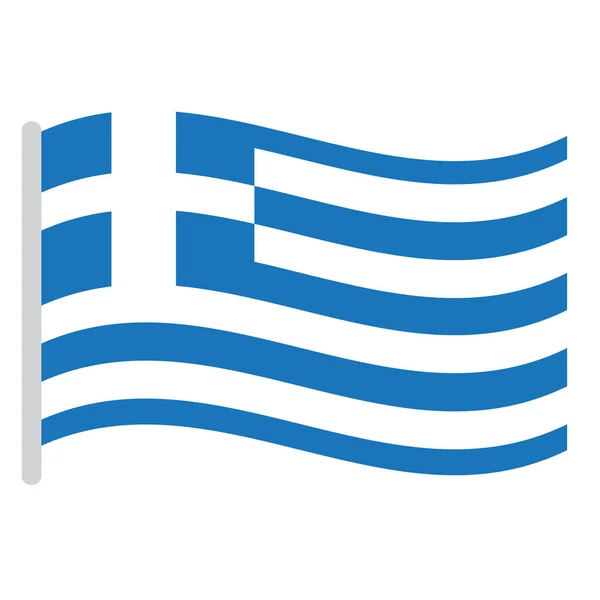 孤立的希腊国旗 — 图库矢量图片