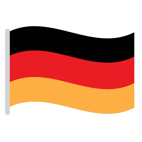Na białym tle flaga Niemiecka — Wektor stockowy