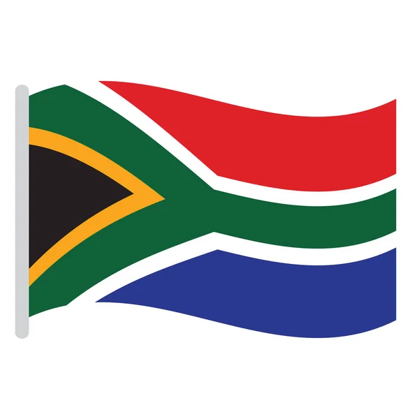 Bandeira isolada da África do Sul — Vetor de Stock