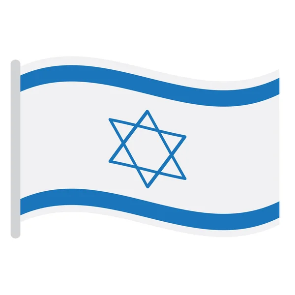 Na białym tle flaga Izraela — Wektor stockowy