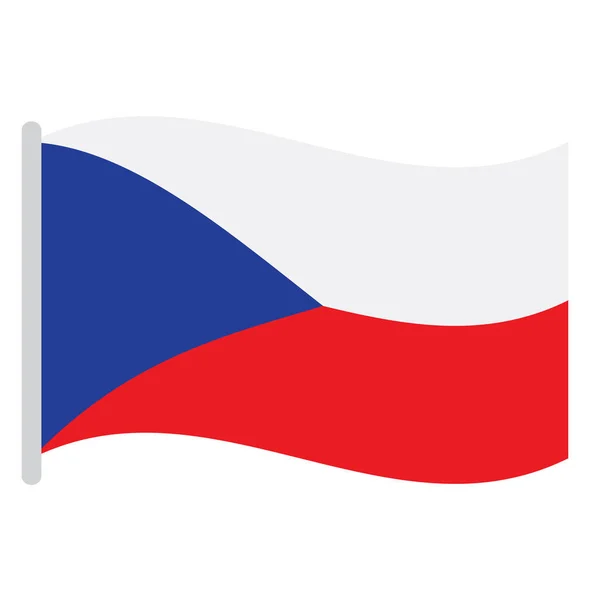 Elszigetelt Cseh zászló — Stock Vector