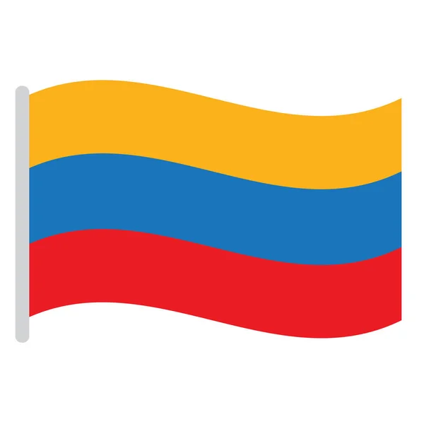 Drapeau colombien isolé — Image vectorielle