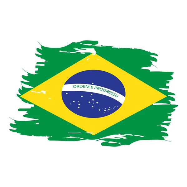 Isolierte brasilianische Flagge — Stockvektor