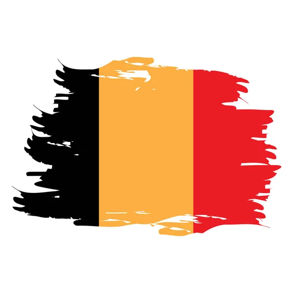 Bendera Belgia terisolasi - Stok Vektor