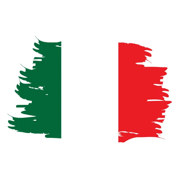 Bandeira italiana isolada —  Vetores de Stock