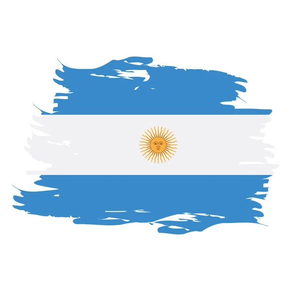 Drapeau argentin isolé — Image vectorielle