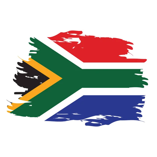 Geïsoleerde Zuid-Afrikaanse vlag — Stockvector
