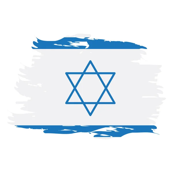 Bandeira israelita isolada —  Vetores de Stock